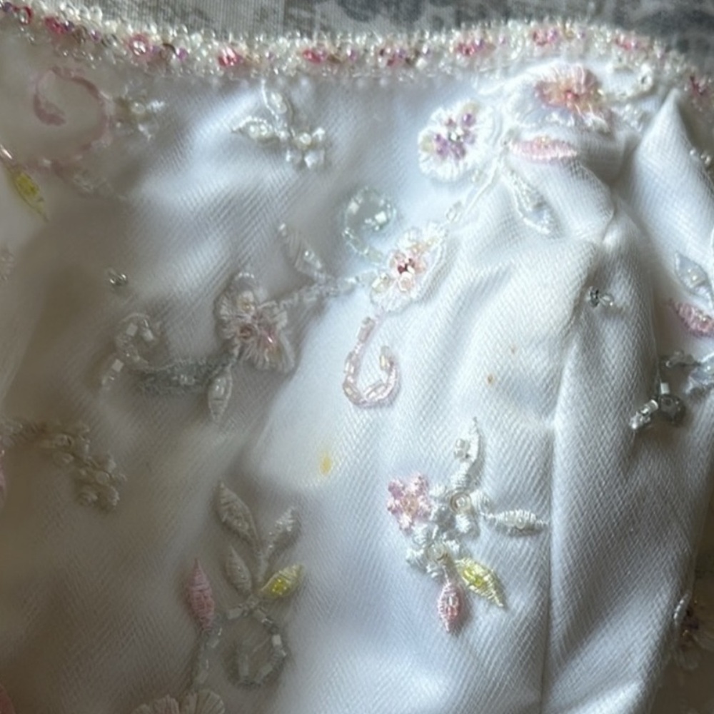 Mori lee By Madeline Gardner Floral Embroidery beaded dress size(9/10) on tag - Picture 7 of 8